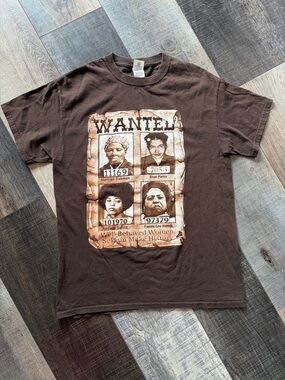 Wanted Harriet Tubman Rosa Parks Angela Davis Graphic Tee M